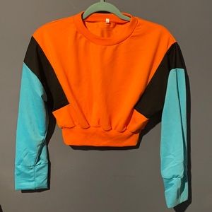 Colorblock crop top size small